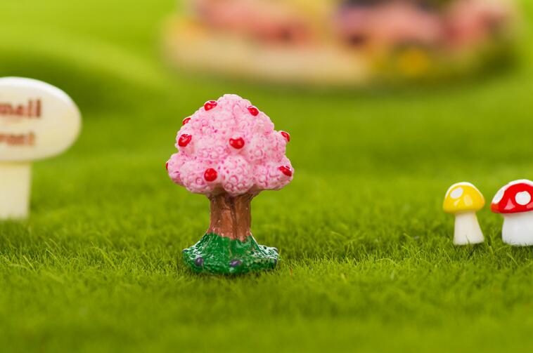 Fairy Garden Plants Miniature Garden Tree Fairy Garden Ornament Resin Small Landscaping Apple Tree Diy Assemble Small Fairy Garden Accessories Toys - 描述图 4