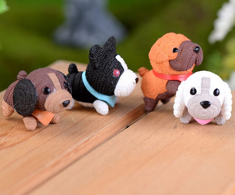 Resin Animals Pet Dog Models Wholesale Fairy Garden Accessories Supplies Pot Bonsai Mini Fairy Garden Ornament Small Artificial Dog Figurine Kids Gifts Terrarium Fairy Garden Kits Decoration - 描述图 3