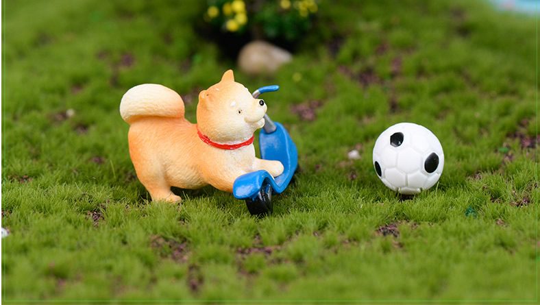Wholesale Mini Fairy Garden Accessories Resin Animals Pet Dog Arts And Crafts Diy Landscaping Fairy Garden Ornament Pot Decorate 5 Styles Small Akita Dog Terrarium Fairy Garden Supplies - 描述图 4
