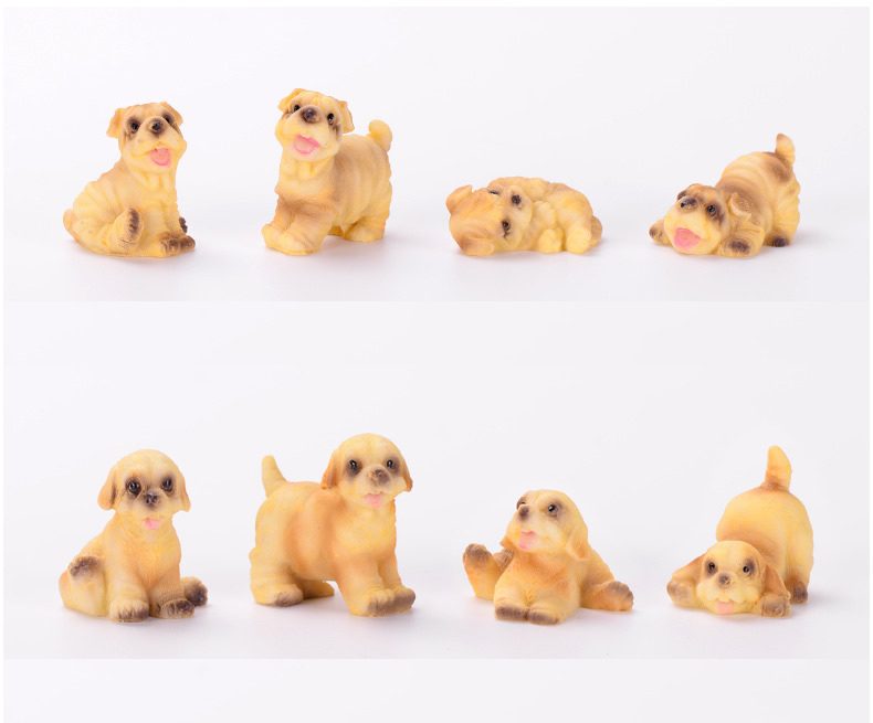 Resin Animals Pet Dog Models Bulldog Sandpiper Golden Retriever Figurine Wholesale Fairy Garden Accessories Supplies Pot Bonsai Mini Fairy Garden Ornament Small Artificial Dog Terrarium Fairy Garden Kits Decoration - 描述图 3