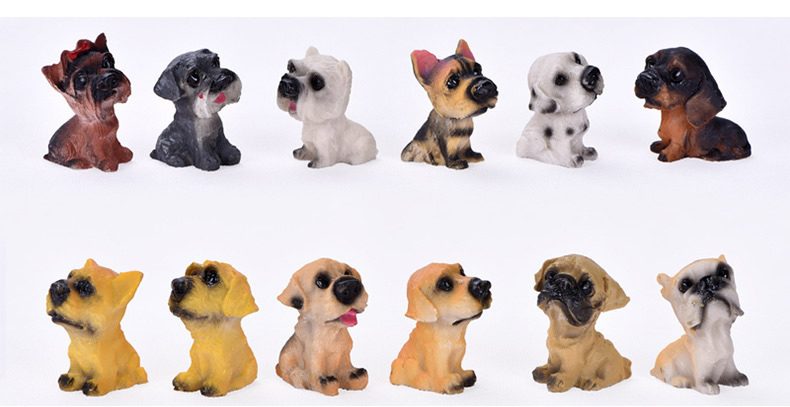 Resin Animals Pet Dog Models Bulldog Sandpiper Golden Retriever Figurine Wholesale Fairy Garden Accessories Supplies Pot Bonsai Mini Fairy Garden Ornament Small Artificial Dog Terrarium Fairy Garden Kits Decoration - 描述图 4