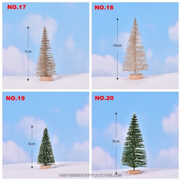 Fairy Garden Plants Artificial Christmas Tree Terrariums Fairy Garden Pine Tree Crafts Building Landscaping Fairy Garden Accessories Supplies - 描述图 3