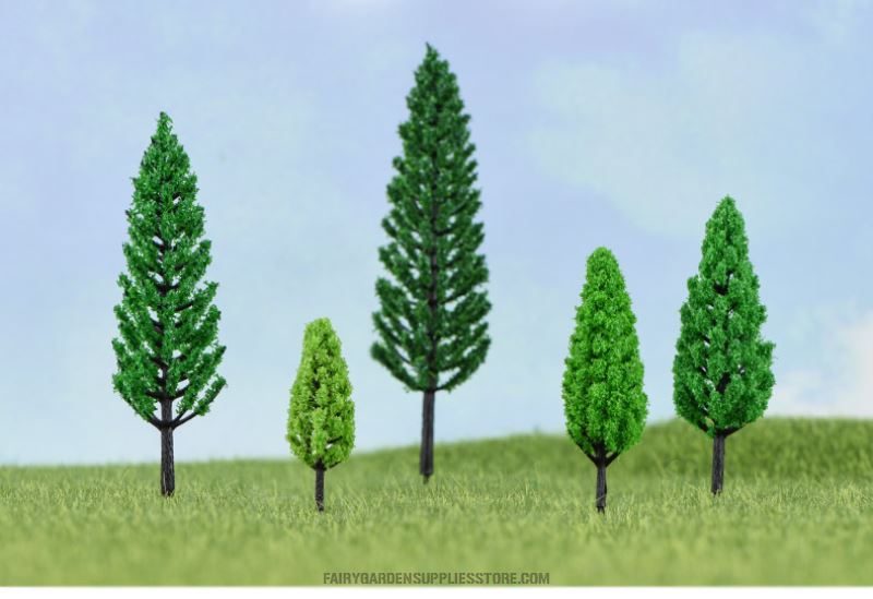 Fairy Garden Plants Artificial Mini Trees Terrariums Fairy Garden Tree Crafts Building Landscaping Fairy Garden Accessories Supplies - 描述图 5