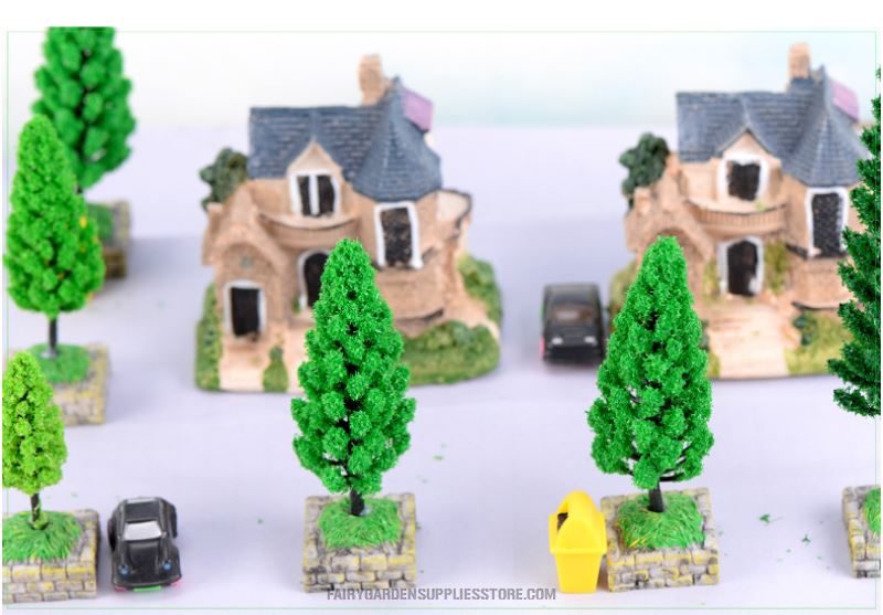 Fairy Garden Plants Artificial Mini Trees Terrariums Fairy Garden Tree Crafts Building Landscaping Fairy Garden Accessories Supplies - 描述图 7
