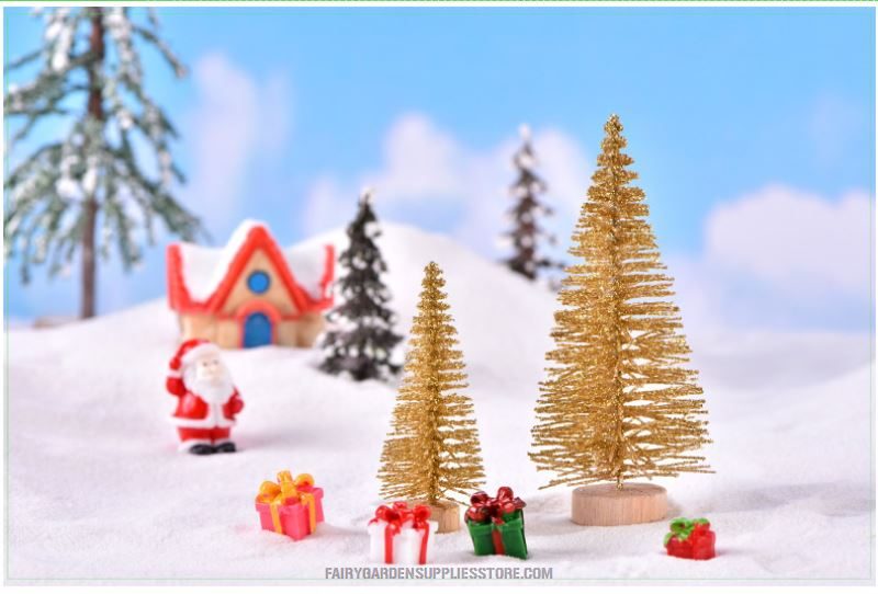 Fairy Garden Plants Artificial Christmas Tree Terrariums Fairy Garden Pine Tree Crafts Building Landscaping Fairy Garden Accessories Supplies - 描述图 5