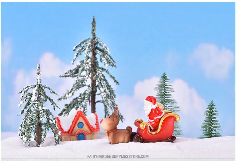 Fairy Garden Plants Artificial Christmas Tree Terrariums Fairy Garden Pine Tree Crafts Building Landscaping Fairy Garden Accessories Supplies - 描述图 6