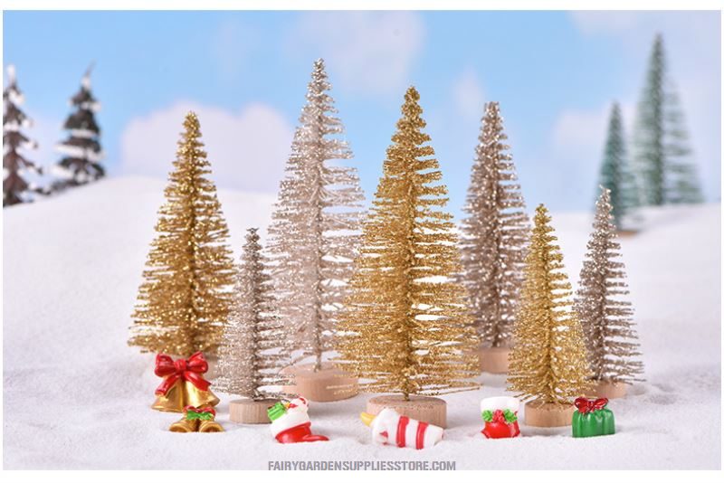 Fairy Garden Plants Artificial Christmas Tree Terrariums Fairy Garden Pine Tree Crafts Building Landscaping Fairy Garden Accessories Supplies - 描述图 8