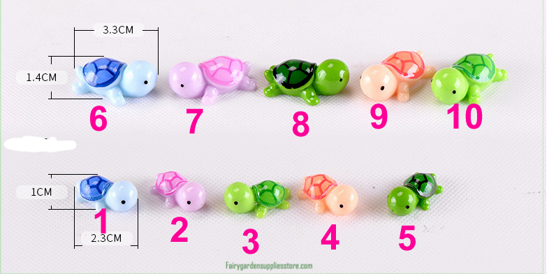 5 Pcs Colorful Mini Turtle DIY Toys Crafts Figure Moss Terrarium Fairy Garden Ornament Landscape Decor Home Decor 5 Pcs Colorful Mini Turtle Diy Toys Crafts Figure Moss Terrarium Fairy Garden Ornament Landscape Decor Home Decor