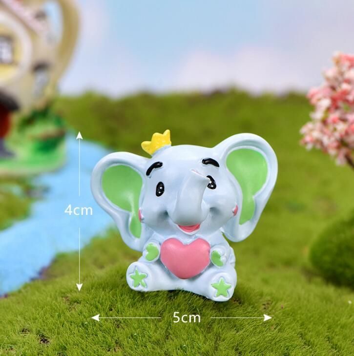 Cute Elephant Lovers Micro Landscape Miniatures Elephant Figurine For Wedding Decoration
