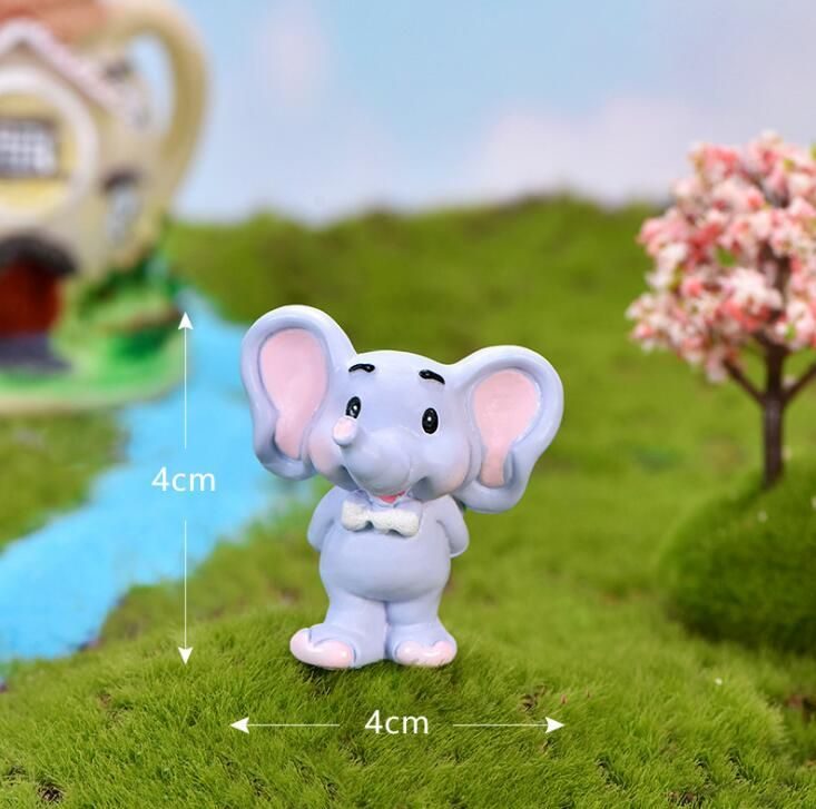 Cute Elephant Lovers Micro Landscape Miniatures Elephant Figurine For Wedding Decoration