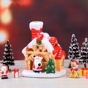 1Pc Wholesale Price Fairy Garden Supply Diy Desktop Ornaments Christmas House Creative Christmas Mini Fairy Garden Accessories Christmas Children's Gifts Decoration