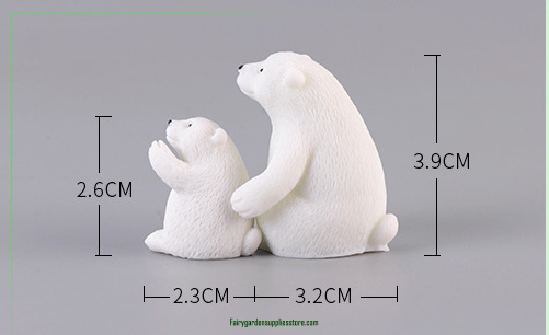 Polar Bear Russia Bruin Usa Model Statue Figurine Micro Crafts Ornament Miniatures Boy Diy Room Garden Car Decor Wholesale Price Fairy Garden Supply