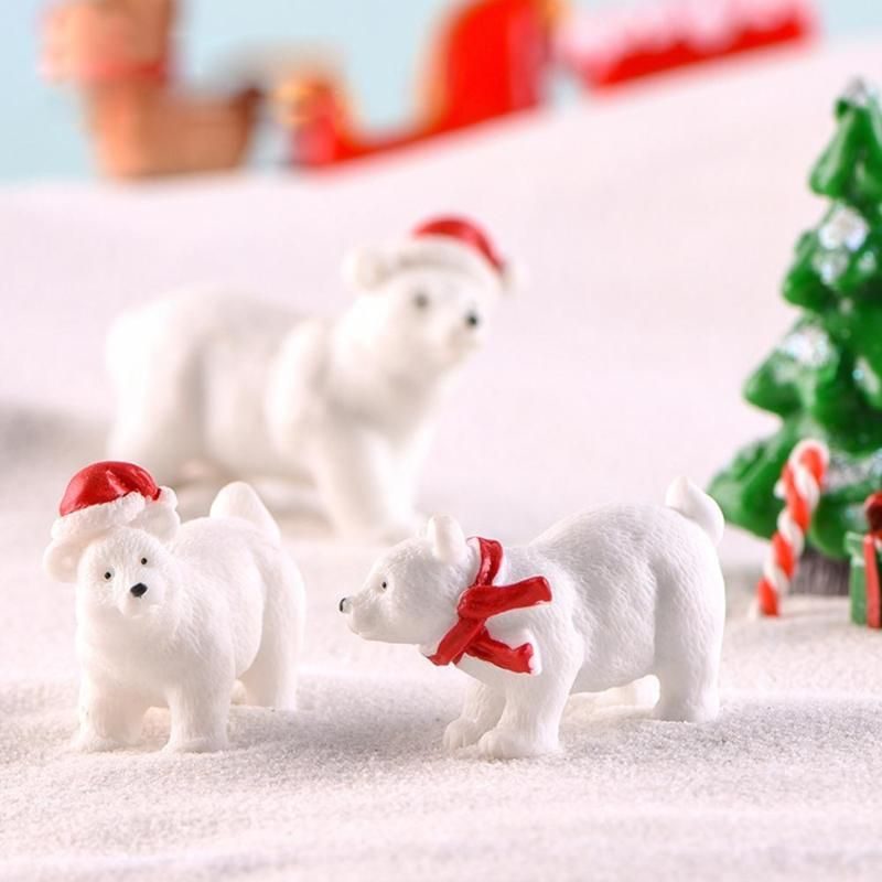 3pcs Polar Bear Figurine Model Garden Fairy Ornaments Mini Fairy Garden Accessories Wholesale Price Fairy Garden Supply Toys Craft Xmas for Child Blocks Decor Gifts 3Pcs Polar Bear Figurine Model Garden Fairy Ornaments Mini Fairy Garden Accessories Wholesale Price Fairy Garden Supply Toys Craft Xmas For Child Blocks Decor Gifts