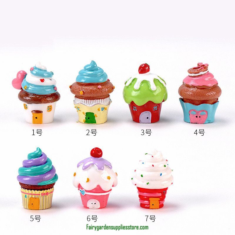 Cartoon Cake House Models Cute Anime Figure Succulents Assembly Ornaments Diy Creative Crafts Pendant Materials Figma Gifts Toys Wholesale Price Fairy Garden Supply