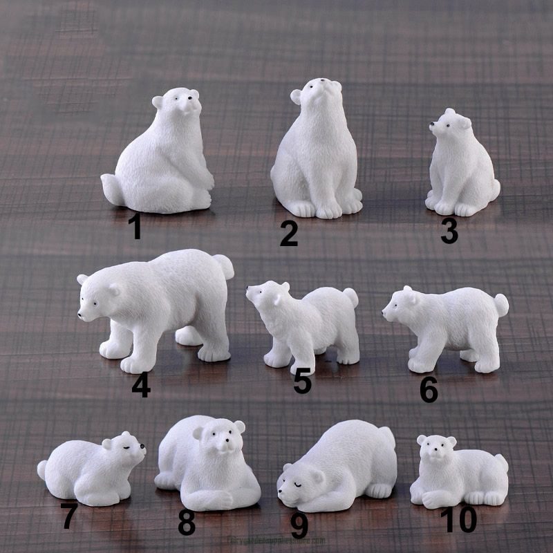 modern lovely mini Polar bear home decor decoration home accessories miniature garden animals Resin figurine easter nordic Modern Lovely Mini Polar Bear Home Decor Decoration Home Accessories Miniature Garden Animals Resin Figurine Easter Nordic