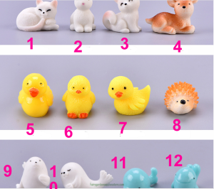 Mini Statue Figurine Animal Model Hedgehog Dolphin Deer Moss Micro Landscape Figurine Miniature Bonsai Fairy Garden Ornament