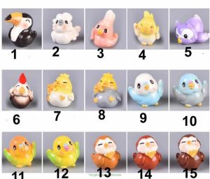 1Pc New Hot Sale Lovely Animal Birds Resin Handicraft Ornaments Action Figure Toys Cartoon Micro-landscape Decor