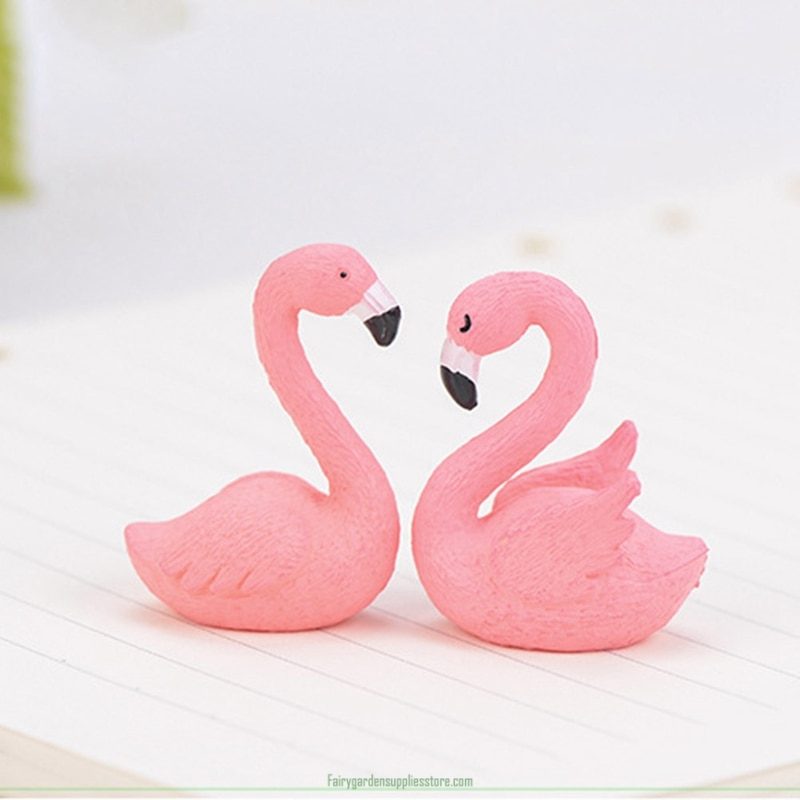 Decorative Beautiful Plastic Pink Delicate Flamingo Fairy Garden Decor Craft Dollhouse Accessory Decorative Beautiful Plastic Pink Delicate Flamingo Fairy Garden Decor Craft Dollhouse Accessory