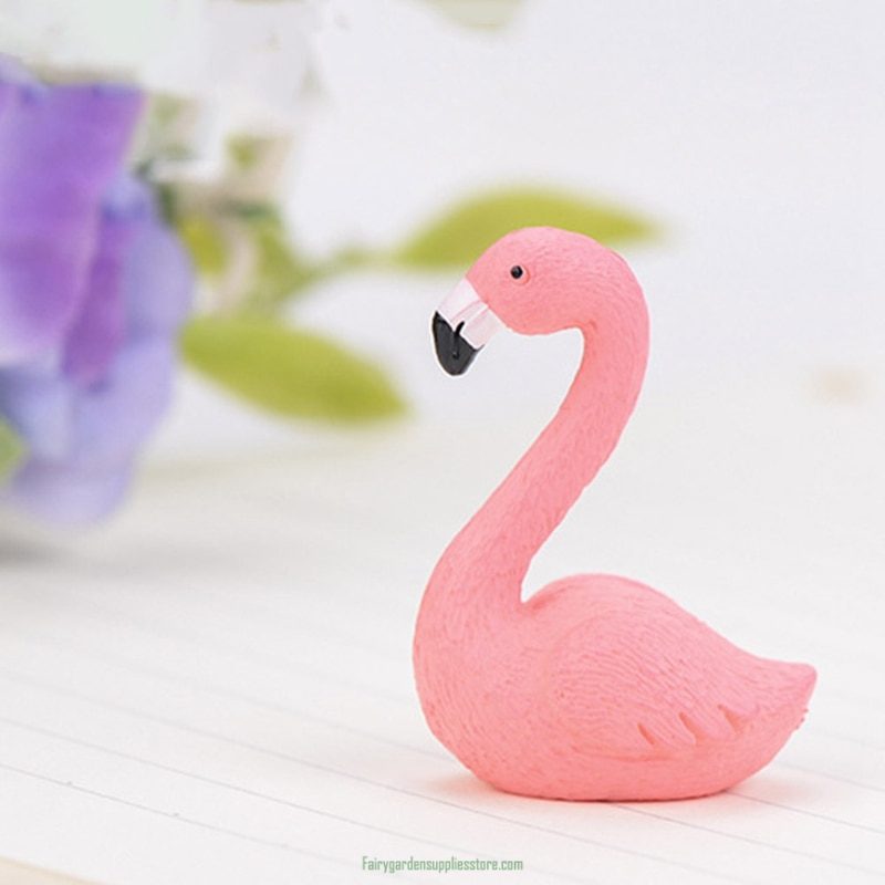 Decorative Beautiful Plastic Pink Delicate Flamingo Fairy Garden Decor Craft Dollhouse Accessory Decorative Beautiful Plastic Pink Delicate Flamingo Fairy Garden Decor Craft Dollhouse Accessory