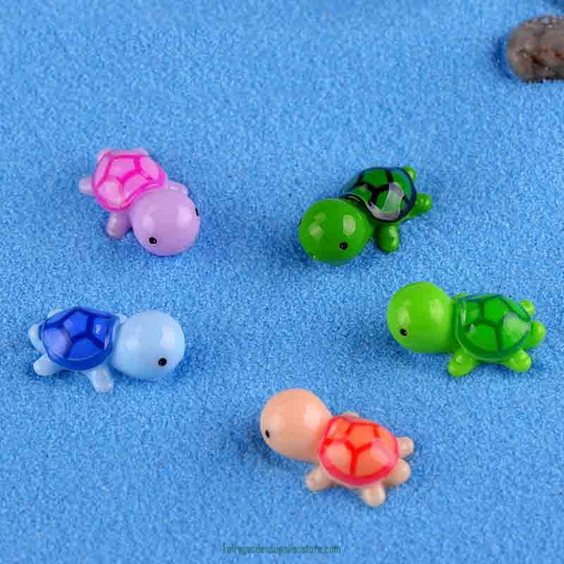 5 Pcs Colorful Mini Turtle DIY Toys Crafts Figure Moss Terrarium Fairy Garden Ornament Landscape Decor Home Decor 5 Pcs Colorful Mini Turtle Diy Toys Crafts Figure Moss Terrarium Fairy Garden Ornament Landscape Decor Home Decor