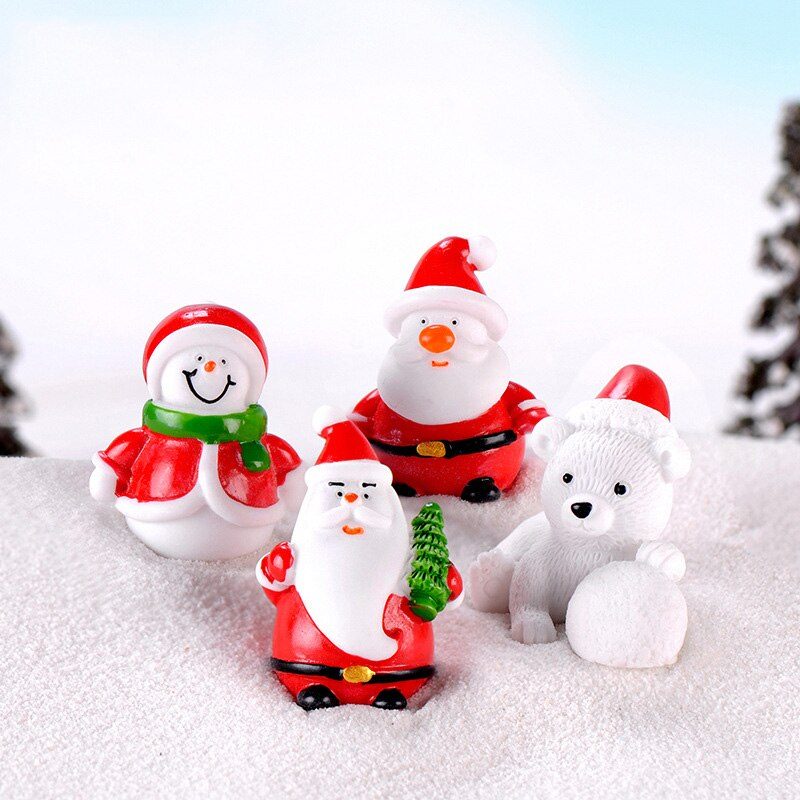5Pcslot-Christmas-Miniature-Snowman-Santa-Claus-Gift-Terrarium-Figurines-Fairy-Garden-Ornaments-Accessories-DIY-Resin-Carfts-4000294787652