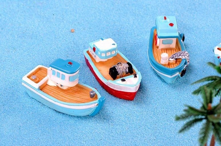 Boat-Yacht-Mediterranean-Sea-Model-Figurine-Aquarium-Ornament-Craft-Decor-Miniature-Home-Fairy-Garden-Decoration-DIY-Accessories-32921800198