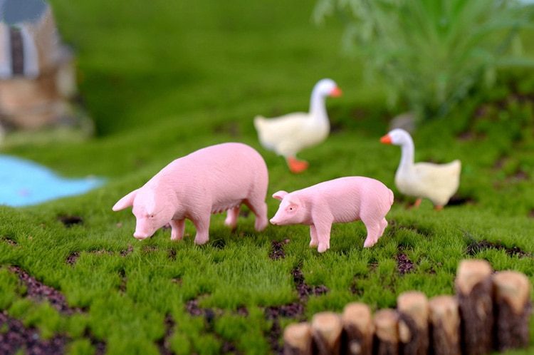 DIY-Farmland-Worker-Pig-Horse-Cow-sheep-Duck-Animal-Model-figurine-Goat-home-decor-miniature-fairy-garden-decoration-accessories-32962934088