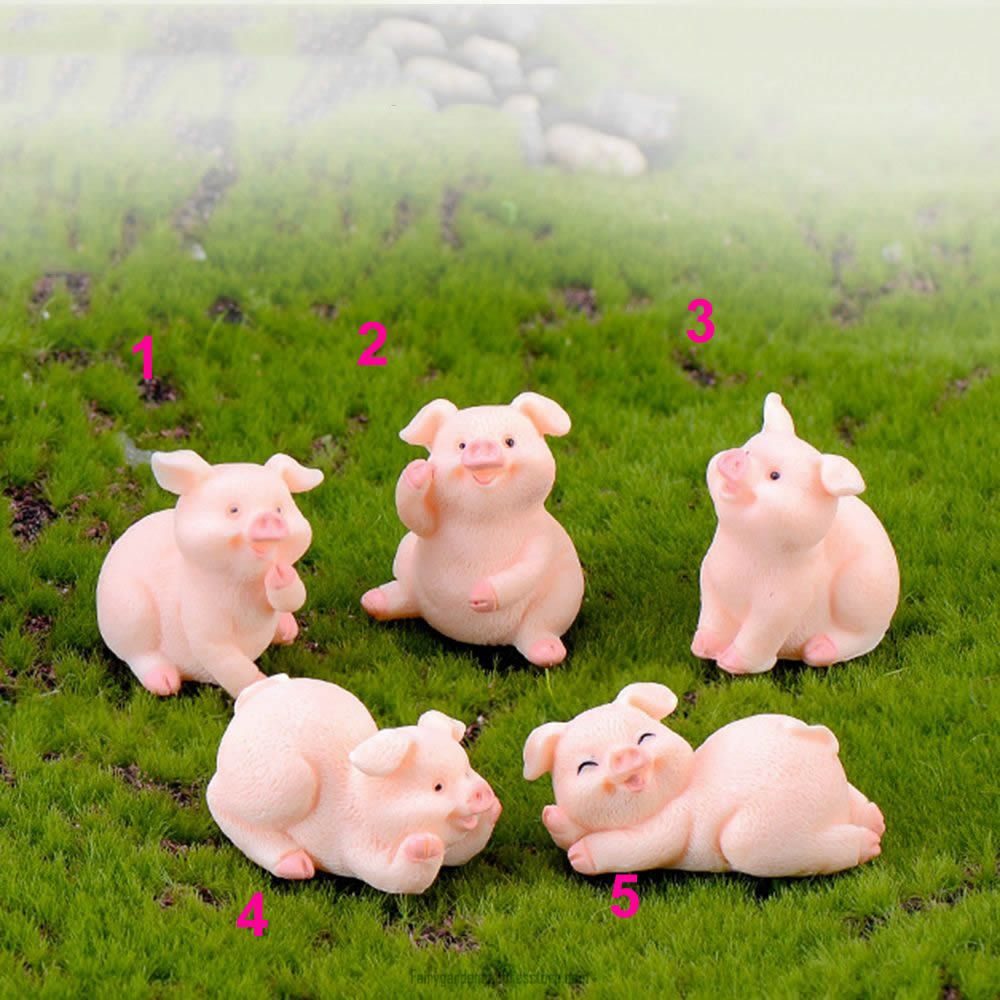 Cute Pig Funny Outdoor Sculpture Resin Lawn Figurines Home Decoration Accessories Hot Sale