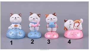 1 Piece Lovely Mini Space Cat Star Kitty Pussy Nice Gift Ornament Small Statue Little Figurine Crafts Home Decoration