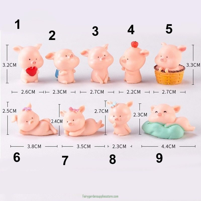 Baby Pig Souvenirs Mini Animal Craft Bonsai Decor Miniature Home Ornament Gift Fairy Garden Decoration