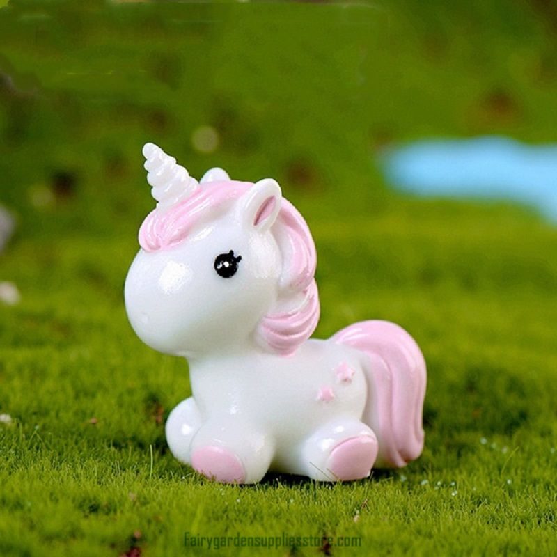 Polychrome Unicorn Moss Icrolandschaft Decorations Handiwork And Ornament Gift Mini Cartoon Toy