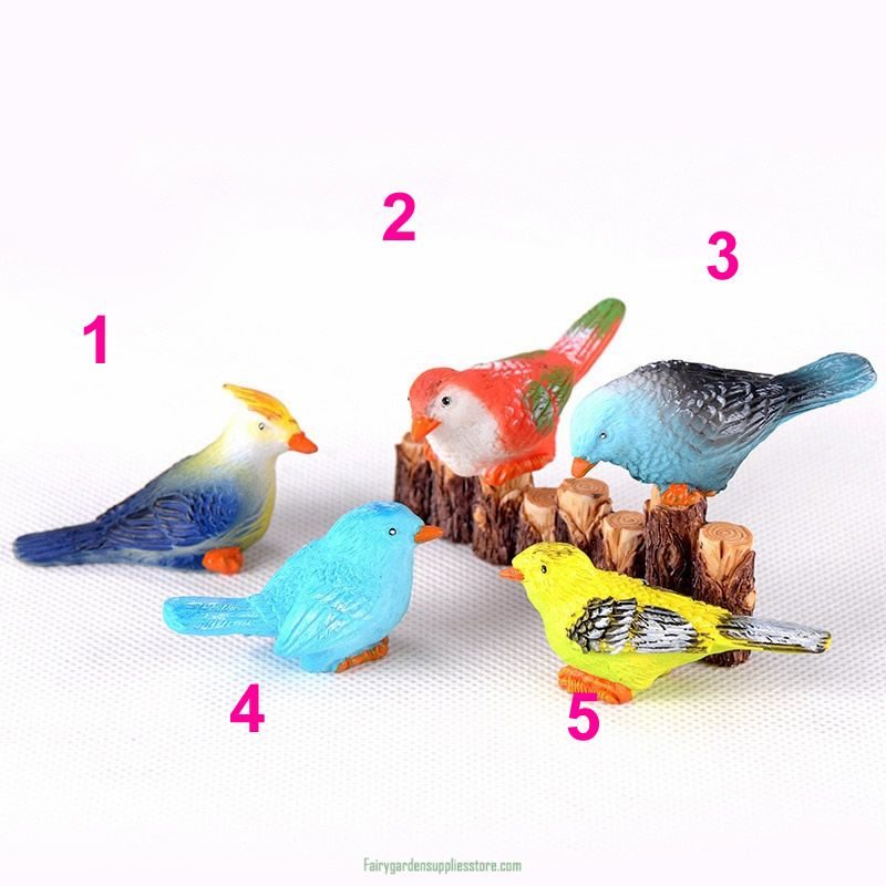 1 Piece Colorful Bird Simulation Sparrow Swallow Toy Figurine Crafts Figure Ornament Home Garden Decor
