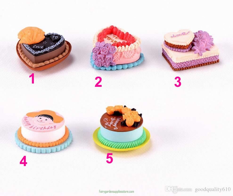 Mini Fairy Garden Resin Food Micro Landscape Decorative Cake Home Ornament Room Bonsai Ornament