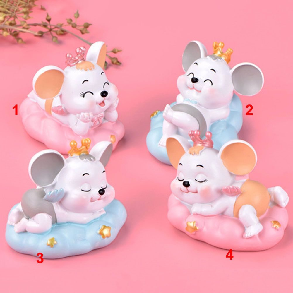 Cute Car Ornament Pvc Cute Shaking Head Mouse Automobiles Interior Dashboard Swing Nodding Doll Decoration Ornaments Toys Gift