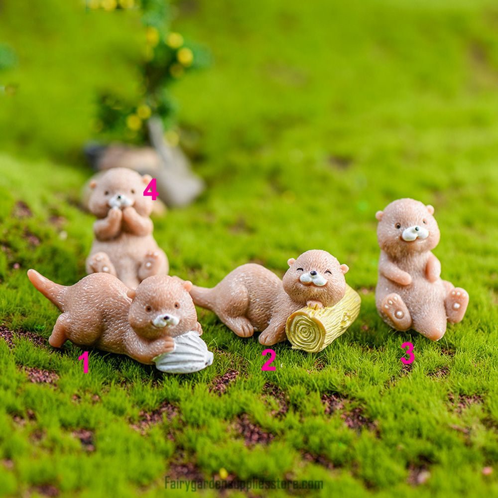 DIY Fairy Garden Dollhouse Bonsai Ornament Home Decor Otters Multi Style Figurine Animal Model Miniature Water Dog Fashion Gift Diy Fairy Garden Dollhouse Bonsai Ornament Home Decor Otters Multi Style Figurine Animal Model Miniature Water Dog Fashion Gift
