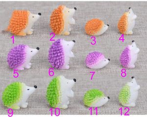 Miniature Ornament Hedgehog Decor Fairy Garden Hot Mini Hedgehog Figurines For Home Decoration Supplies