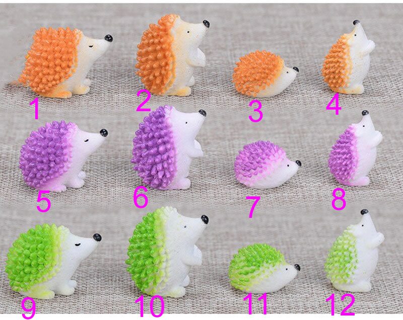 Miniature Ornament Hedgehog Decor Fairy Garden Hot Mini Hedgehog Figurines For Home Decoration Supplies