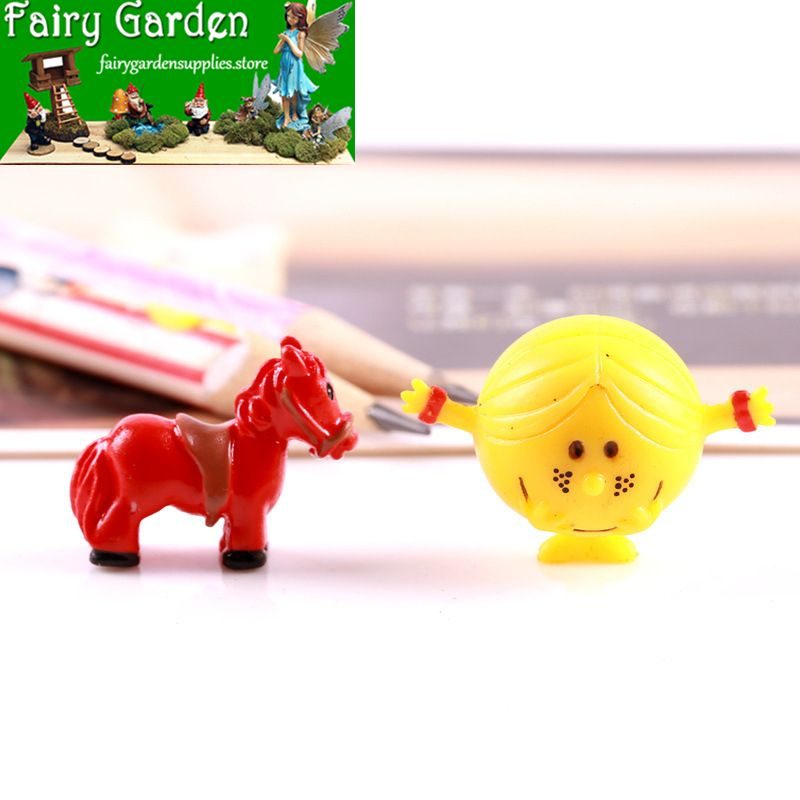 Indoor Mini Container Fairy Garden Kits Supplies Micro Landscape Miniature Garden Ecology Bottle Fairy Garden Ornament Lovely Mini White Horses Terrariums Wholesale Fairy Garden Accessories