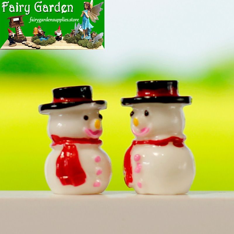 Moss Fairy Garden Micro Landscape Miniature Garden Fairy Garden Ornament Resin Christmas Hat Snow Doll Doll Diyassemble Small Fairy Garden Decoration Fairy Garden Accessories Toys Wholesale