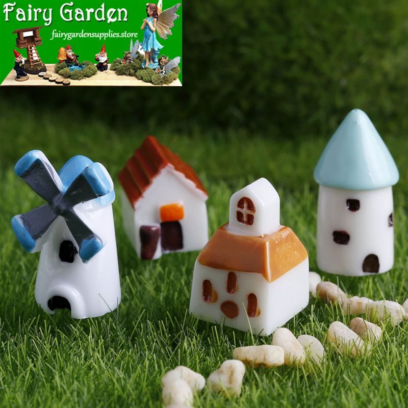 Windmill House Moss Fairy Garden Micro Landscape Miniature Garden Fairy Garden Decoration Fairy Garden Accessories Fleshydecorate Landscaping Original Arts And Crafts House Castle