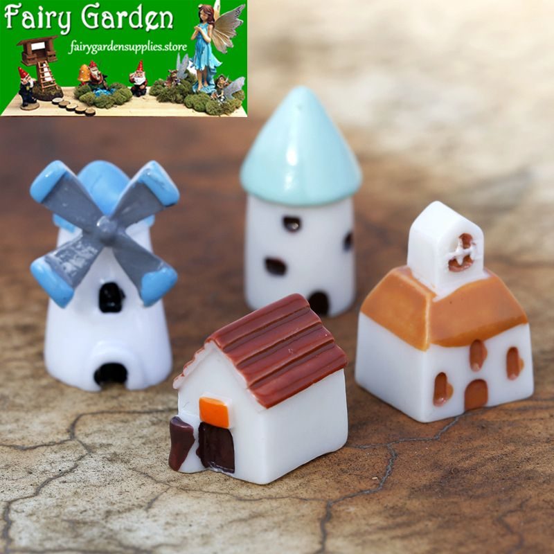 Windmill House Moss Fairy Garden Micro Landscape Miniature Garden Fairy Garden Decoration Fairy Garden Accessories Fleshydecorate Landscaping Original Arts And Crafts House Castle