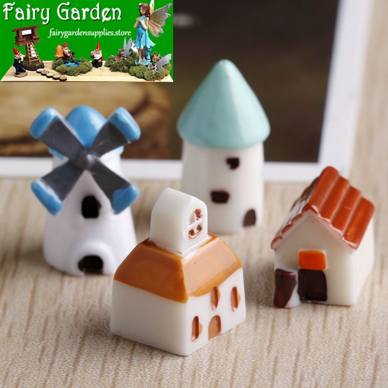 Windmill House Moss Fairy Garden Micro Landscape Miniature Garden Fairy Garden Decoration Fairy Garden Accessories Fleshydecorate Landscaping Original Arts And Crafts House Castle
