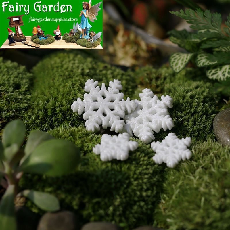 Moss Fairy Garden Micro Landscape Miniature Garden Landscaping Fairy Garden Decoration Fairy Garden Accessories Big Small Christmas Snowflake Resin Fairy Garden Decoration Fairy Garden Accessories Diydecorate Fairy Garden Decoration Fairy Garden Access