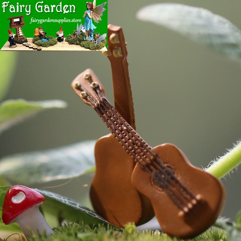 Moss Fairy Garden Micro Landscape Miniature Garden Landscaping Fairy Garden Decoration Fairy Garden Accessories Mini Emulational Guitar Piano Diydecorate Fairy Garden Decoration Fairy Garden Accessories