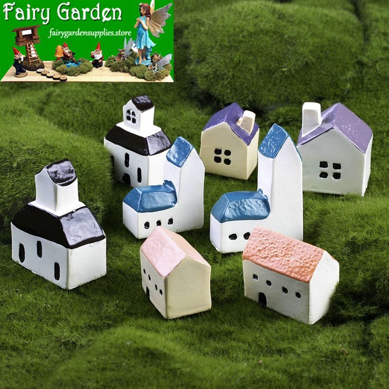 Indoor Fairy Garden Castle Church Micro Landscape Enchanted Miniature Fairy Garden Decoration Teacup Fairy Garden Accessories Bonsai Mediterranean Sea Amorous Feelings Zakka House Original Arts And Crafts