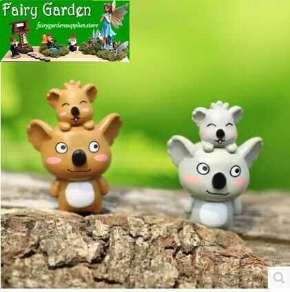 Moss Fairy Garden Micro Landscape Miniature Garden Fairy Garden Ornament Cartoon Mother And Son Koala Diyassemble Small Fairy Garden Decoration Fairy Garden Accessories Toys