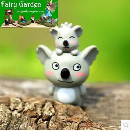 Moss Fairy Garden Micro Landscape Miniature Garden Fairy Garden Ornament Cartoon Mother And Son Koala Diyassemble Small Fairy Garden Decoration Fairy Garden Accessories Toys