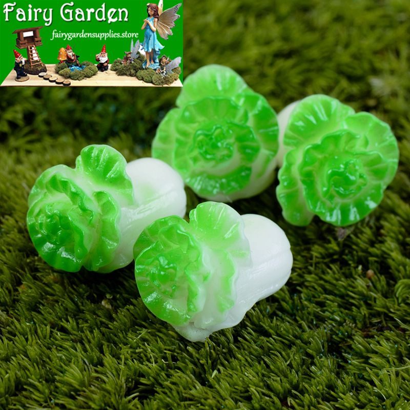 Moss Fairy Garden Micro Landscape Miniature Garden Fairy Garden Ornament Cartoon Mini Small Cabbage Diyassemble Toys Resin Small Fairy Garden Decoration Fairy Garden Accessories