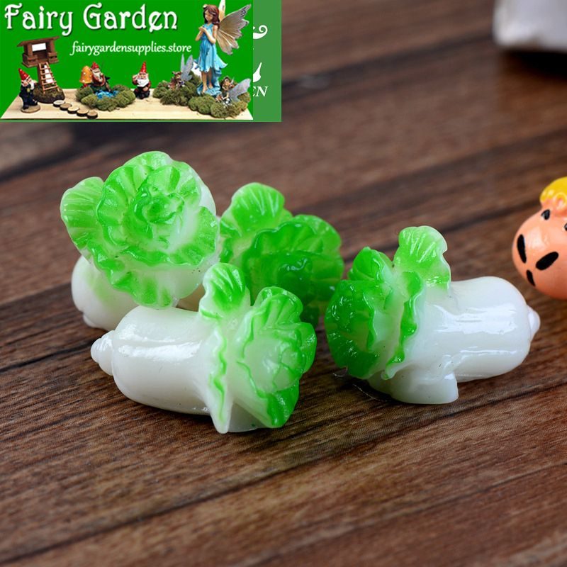 Moss Fairy Garden Micro Landscape Miniature Garden Fairy Garden Ornament Cartoon Mini Small Cabbage Diyassemble Toys Resin Small Fairy Garden Decoration Fairy Garden Accessories