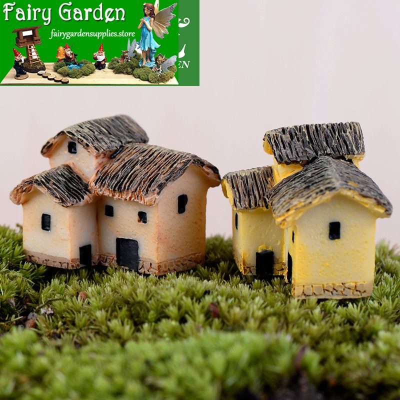 Moss Fairy Garden Micro Landscape Miniature Garden Fairy Garden Decoration Fairy Garden Accessories 6Style Thatched Cottage House Resin Small House Original Arts and Crafts ZakkaWind Moss Fairy Garden Micro Landscape Miniature Garden Fairy Garden Decoration Fairy Garden Accessories 6Style Thatched Cottage House Resin Small House Original Arts And Crafts Zakkawind